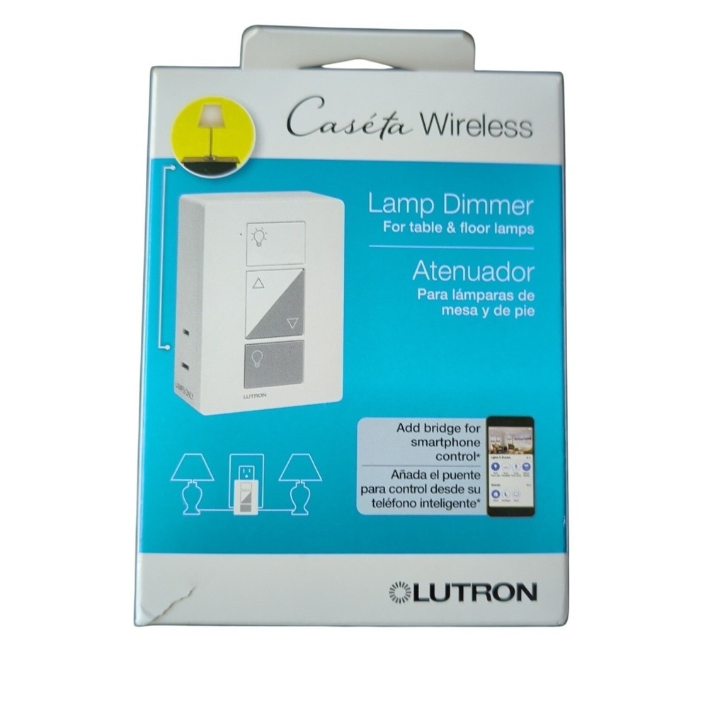 Lutron Caseta Smart Lighting Wireless Plug-In Lamp Dimmer PD-3PCL White NIB